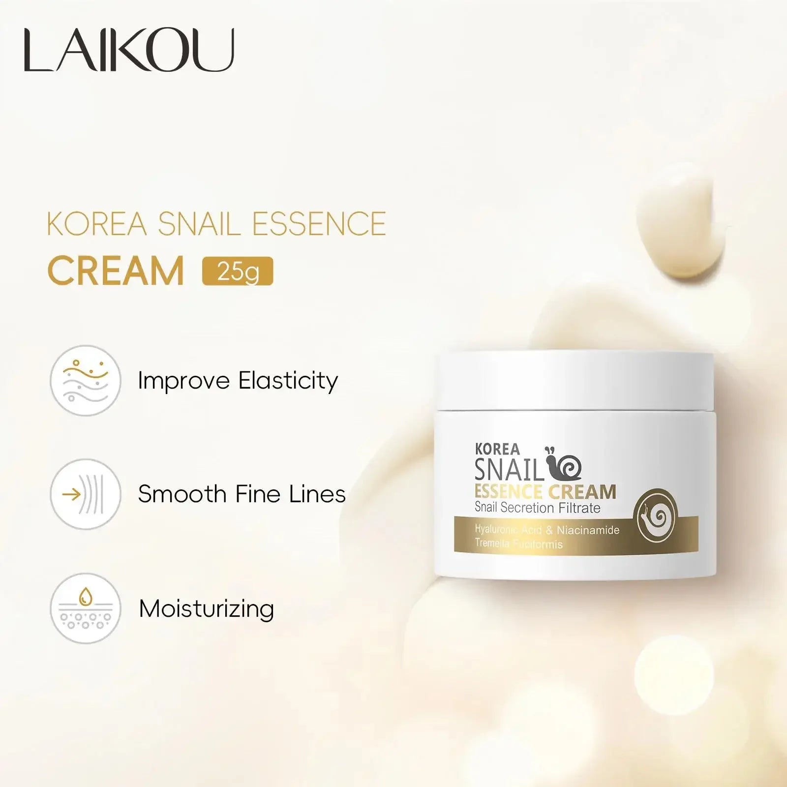 Snail Mucin Cream 25g Intense Hydration Anti Aging Firming Lifting Vitality Dull Skin Revitalization Treatment