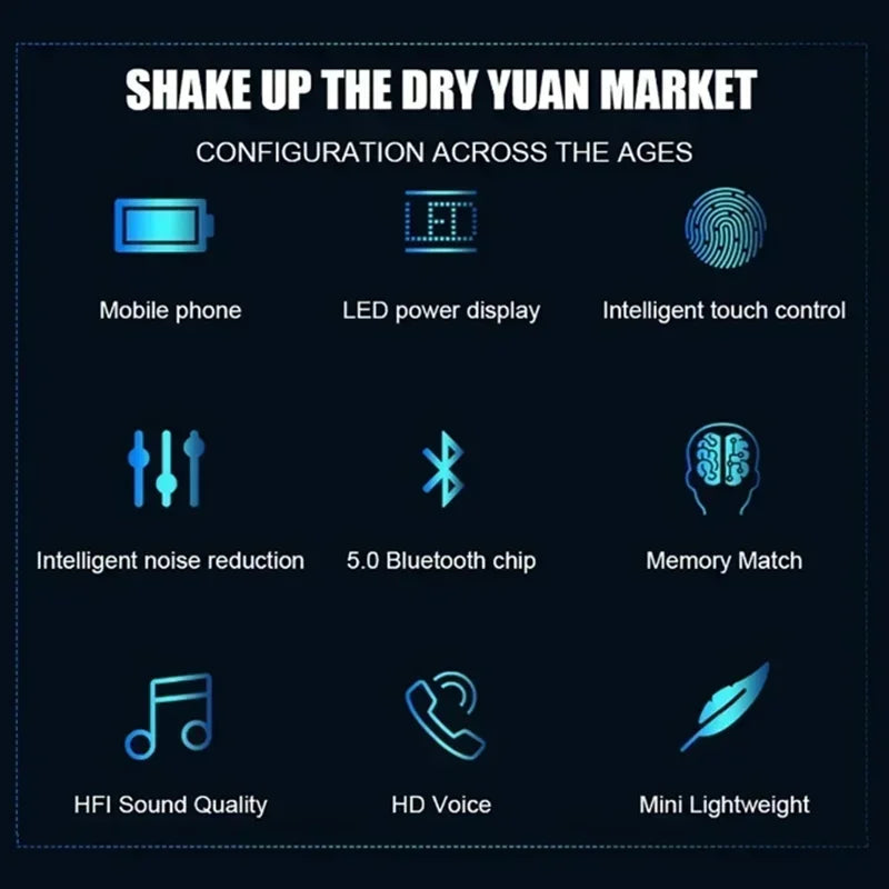 Wireless Headphones Bluetooth Earphones TWS F9 5 Hifi Stereo Sports Earbuds Headset Hearing Aids With Mic Handfree