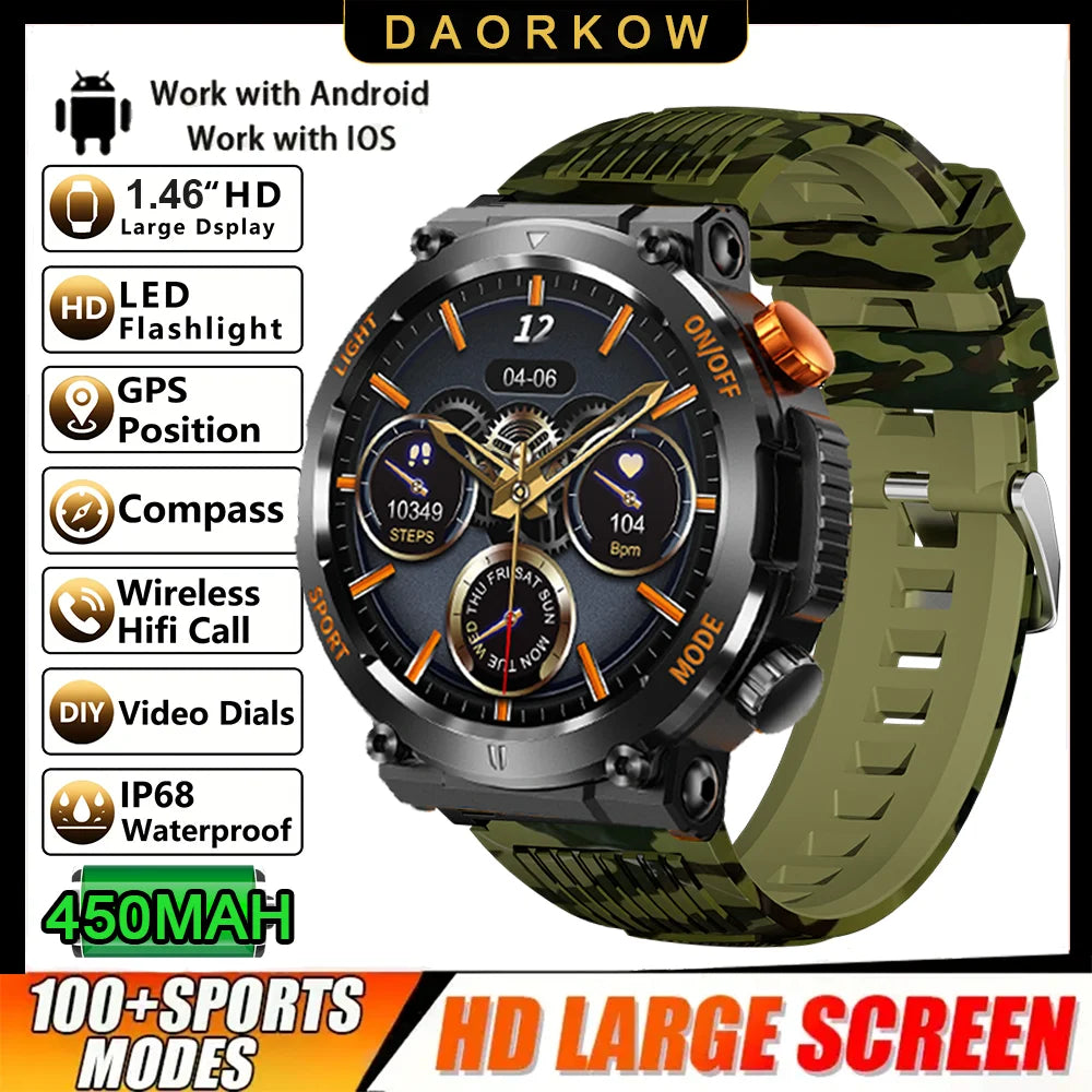 2025 New Men's Smart Watch 360 * 360 HD Touch Screen Sports Waterproof Smartwatch Health Monitoring Bluetooth Call Smart Watches