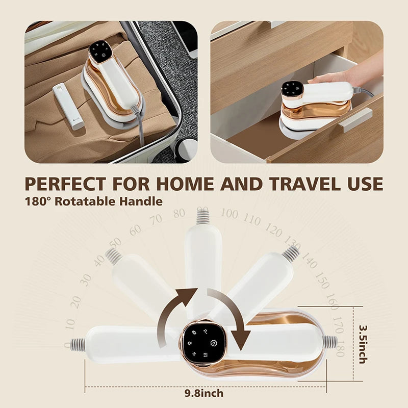 2-in-1 Portable Garment Steamer Foldable Handheld Steam Iron Home Travel For Clothes Ironing Wet Dry Ironing Machine 110V/220V