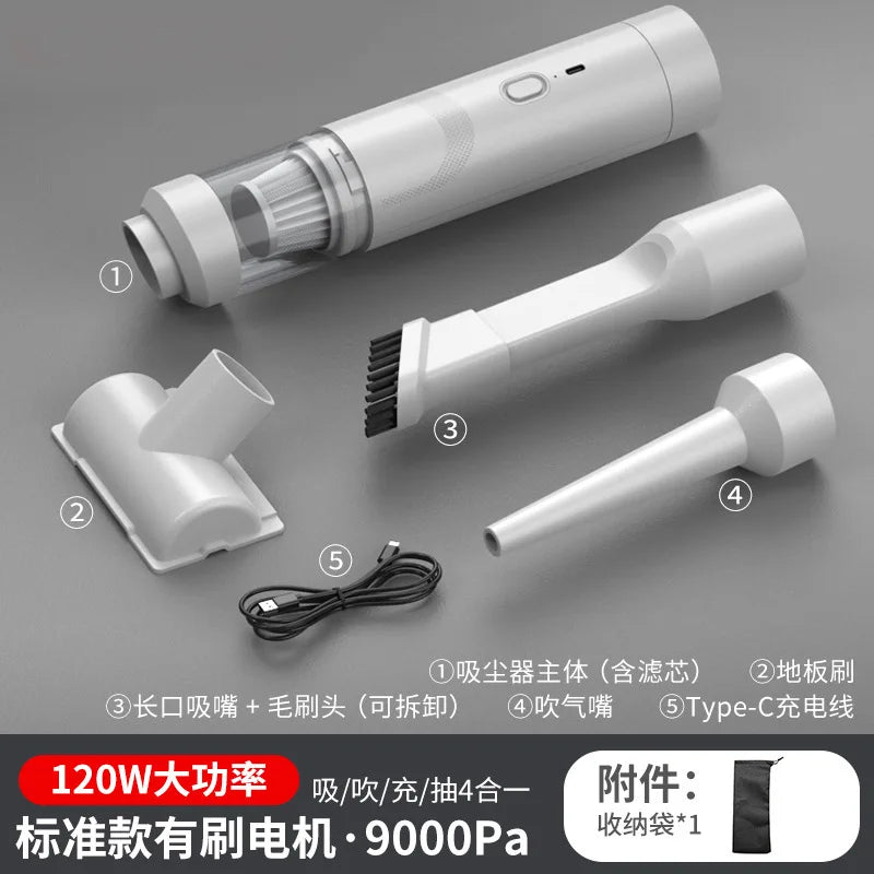 Portable Cordless Handheld Vacuum Cleaner Powerful Suction Car Dust Buster for Quick Cleaning Auto Interior Detailing Tool
