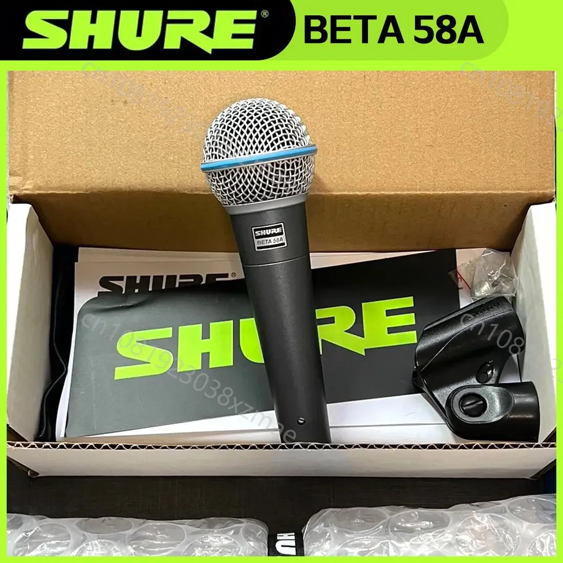 SHURE BETA 58A Wired Microphone Dynamic Portable Microphone for Performance Live Party Vocals Karaoke Stage Mic Dropshipping