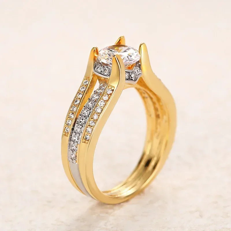 New Fashion Women's Wedding Ring Gorgeous Proposal  Brilliant Cubic Zirconia   Engagement Jewelry Wholesale
