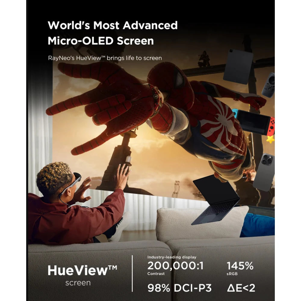 RayNeo Air 3S AR Glasses Micro OLED Screen Display 3D HD Private Cinema Pocket TV for Mobile Phone Computer Game Machine