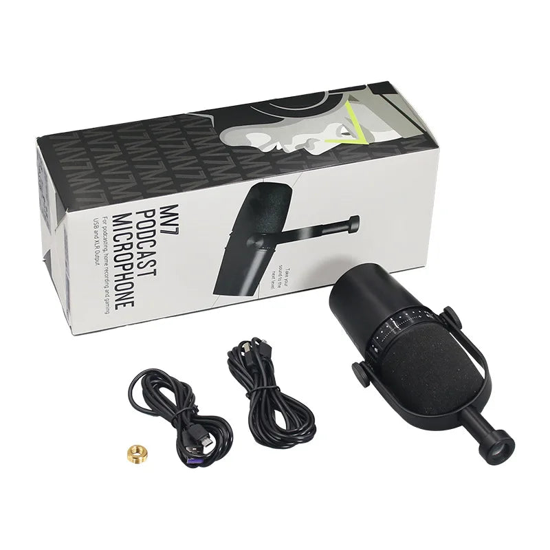 MV7+ USB Metal USB/XLR MV7 MV7X Dynamic Microphone for live streaming professional recording PC phones use