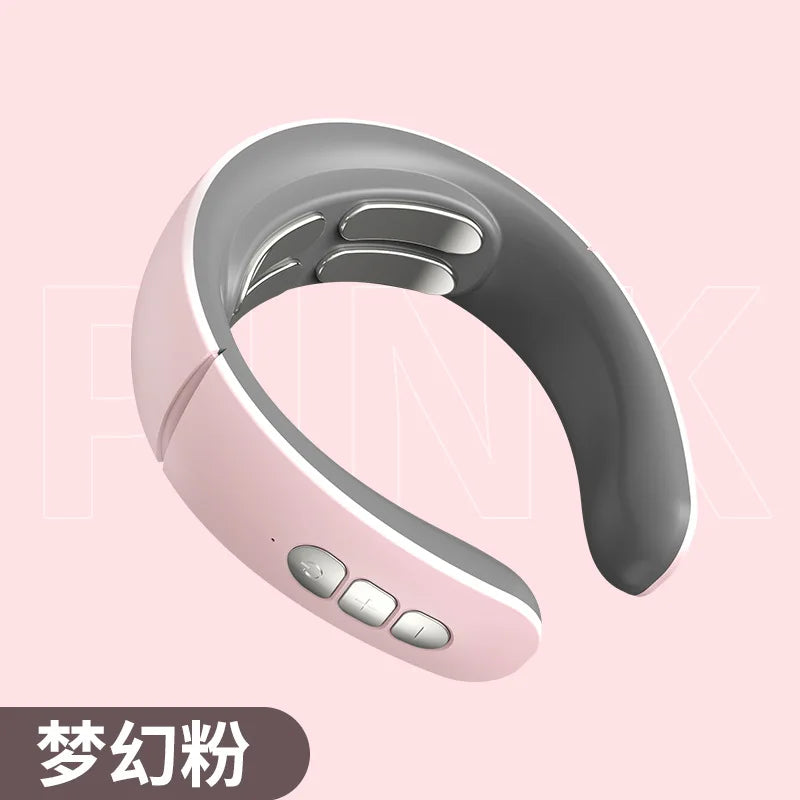 Intelligent Electric Cervical Spine Massager Pulse Therapy Device Neck Protection Comfortable Design for Relieving Muscle Tensio