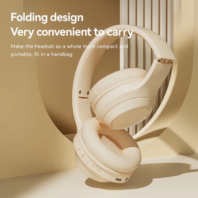 Stereo Surround Sound Headsets Wireless Bluetooth Headphones Over Ear Noise Reduction Sports Gamer Earphone with HD Mic handfree