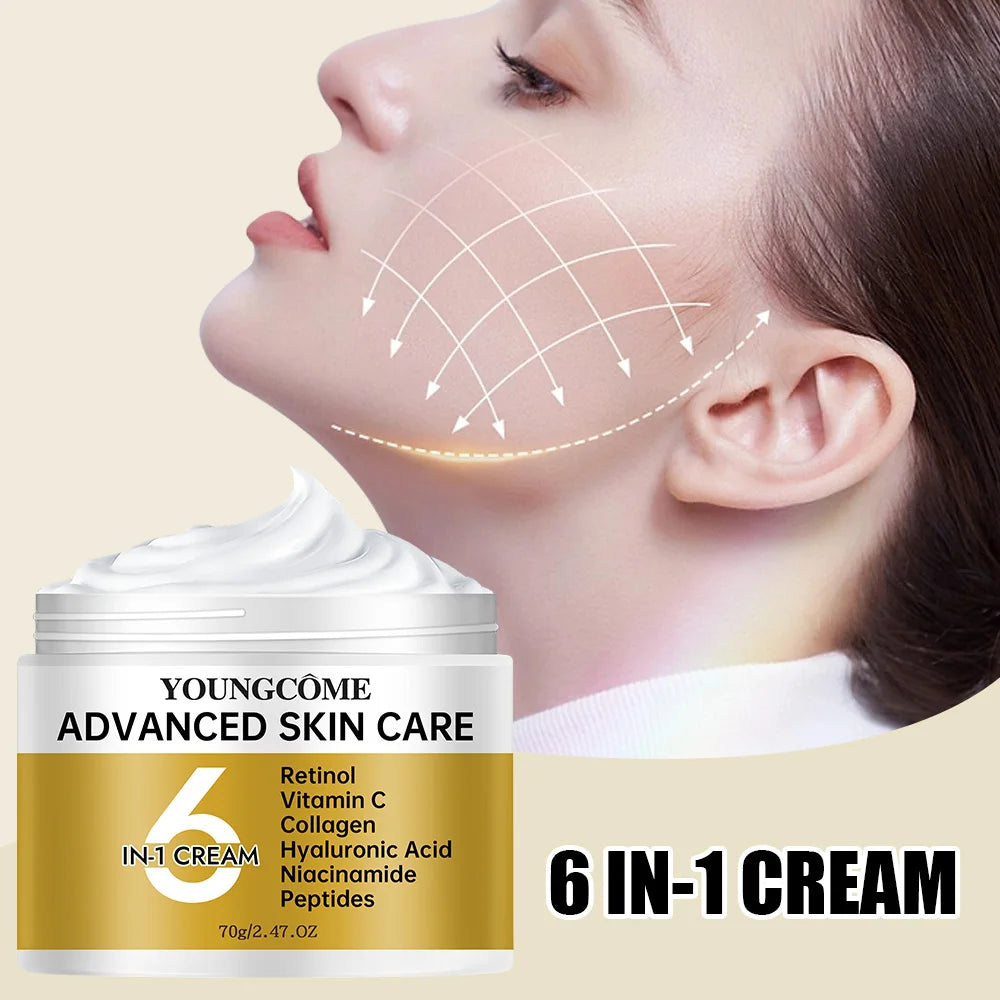 YOUNGCOME Niacinamide 6 in 1 Cream Vitamin C Anti-aging Whitening Anti-wrinkle Smooth Wrinkles Firming Facial Face Skin Care