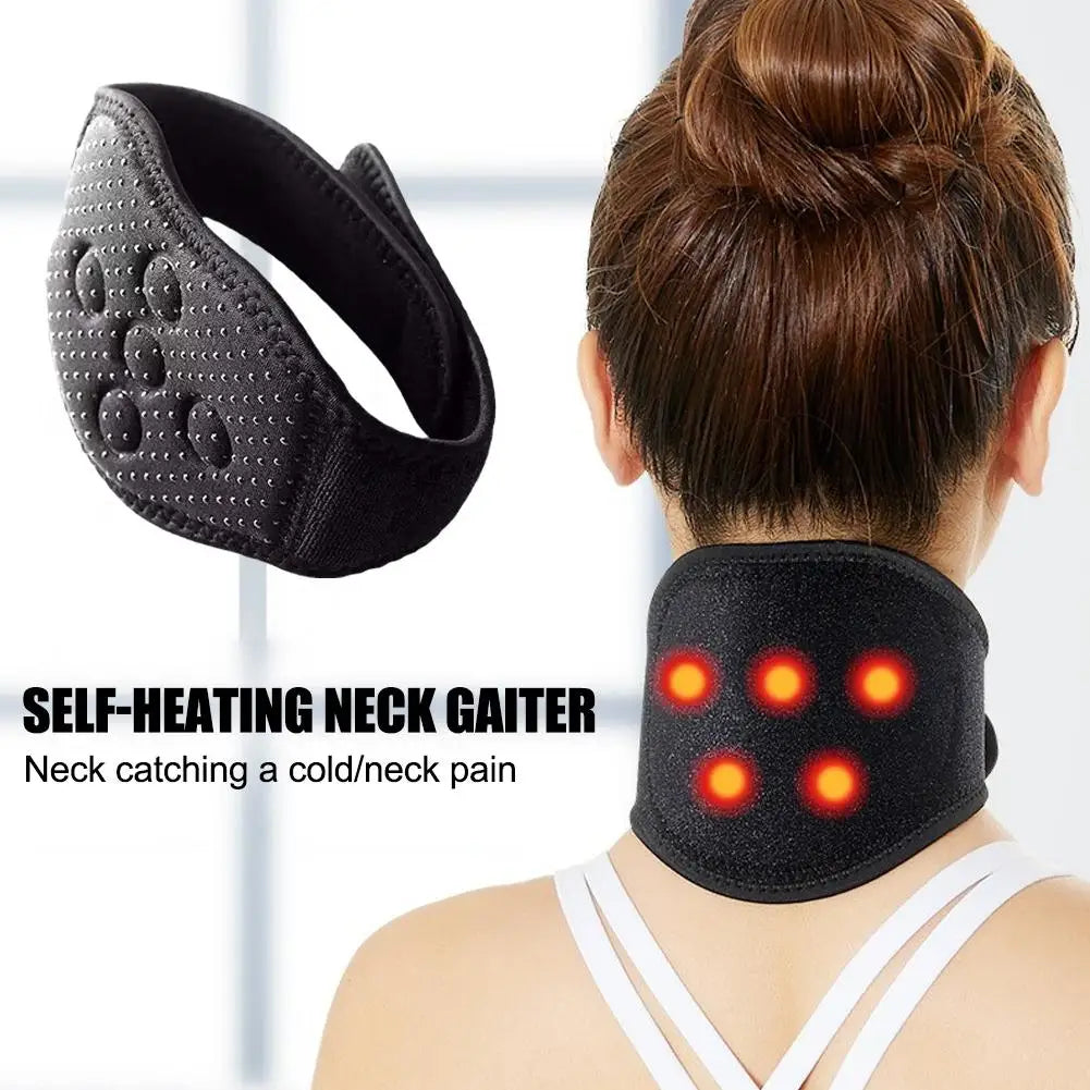 Self-heating Tourmaline Neck Magnetic Therapy Support Belt Protection Wrap Heat Relief Vertebra Pain Brace Cervical Retenti D4V8