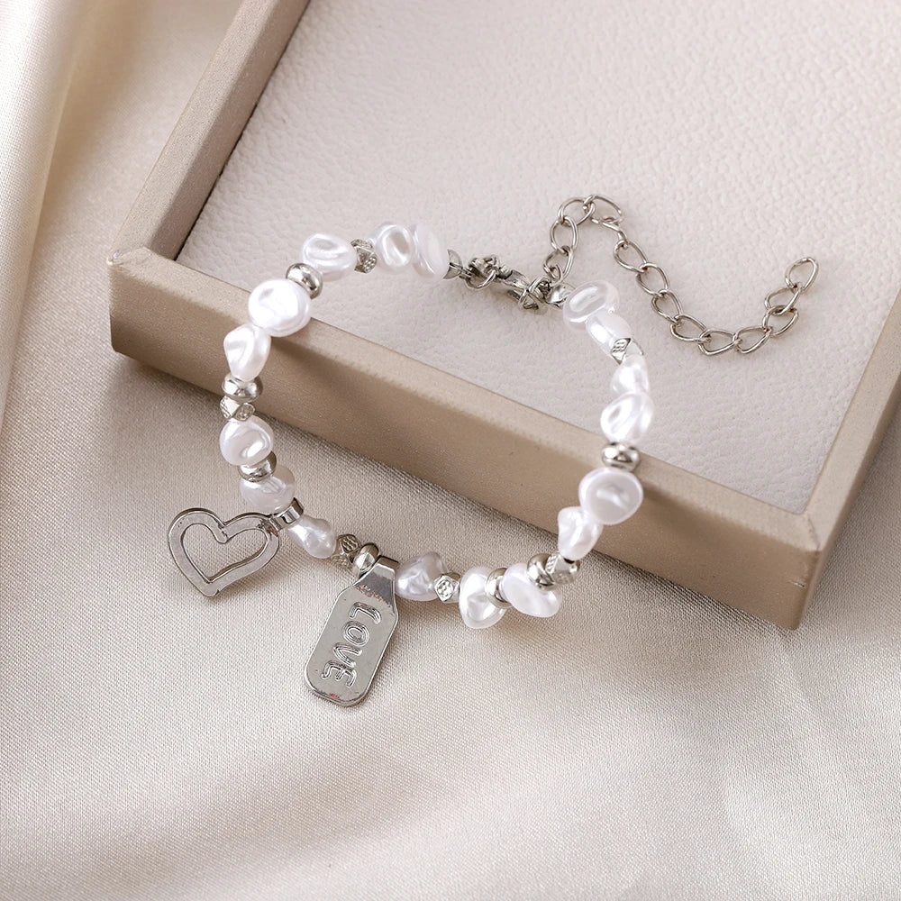 Fashion Beads Bracelet for Women Light Luxury Exquisite Simple Personality Bracelet Versatile Hand Accessories Gifts