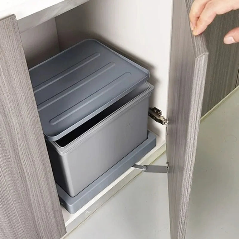Kitchen Sink Cabinet Door Connect Waste Bins Creative Waterproof Moisture-proof Large Capacity Hidden Type Waste Bins Household