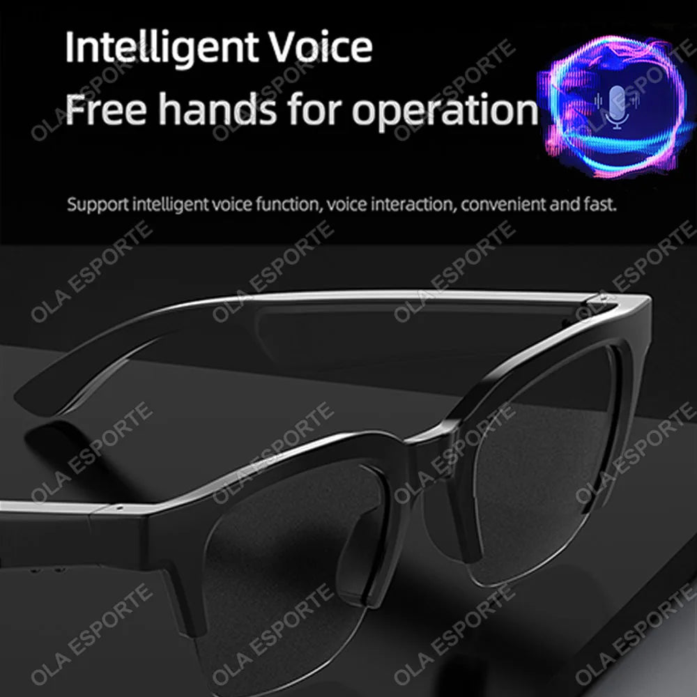 Smart Glasses Men Women Play music Wake up AI UV400 lenses Waterproof Life High Capacity Battery Bluetooth 5.0 Calling Glasses