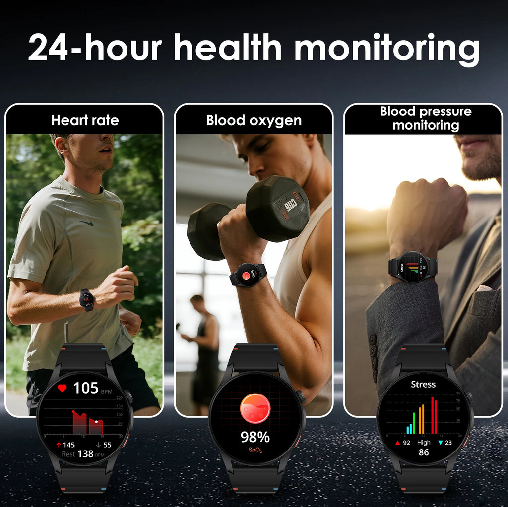 Smart Watch 1.43" AMOLED Screen Bluetooth Call GPS Fitness Tracker 150+ Sport Modes Heart Rate/SpO2 Monitor 450mAh