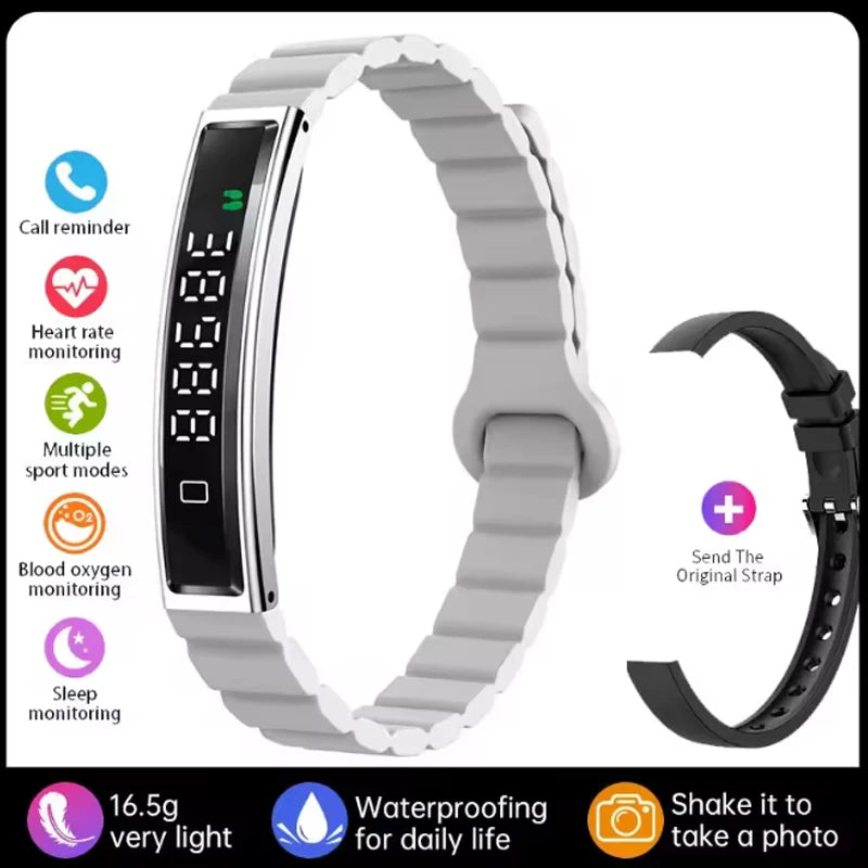 Women Smart Bracelet Heart Rate Health Monitor Activity Fitness Tracker Sports Wristband Waterproof Wristwatch Men Smartband