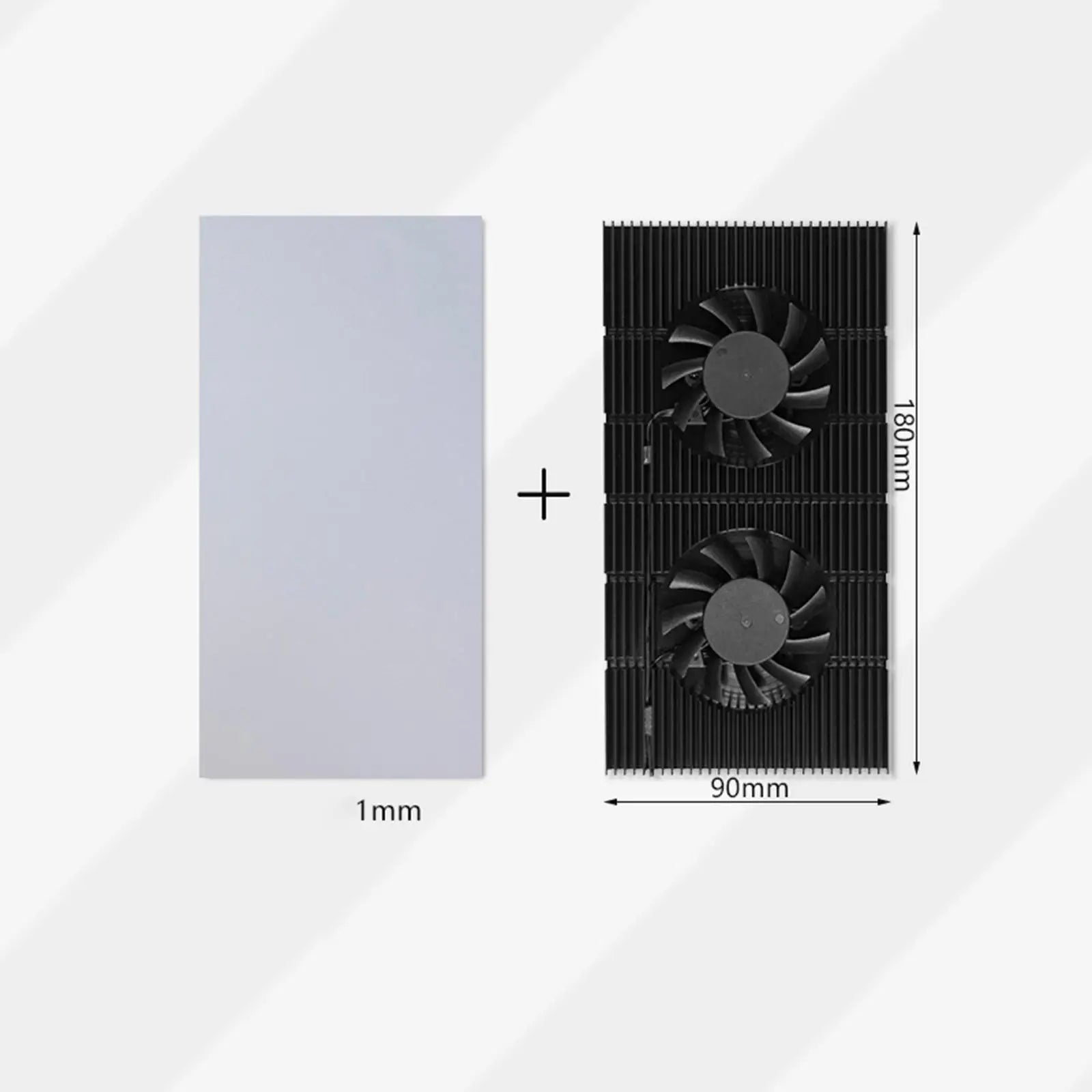 Graphic Card Backplane Cooler, GPU Backplate Radiator Memory Cooling Fans Heatsink for RTX 3080 3070