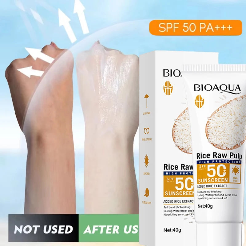 Facial Sunscreen Cream SPF 50+ Body Protector Solar Lotion Long-Lasting Non-Greasy Prevent Sunburn UV Protection Sun Sunblock