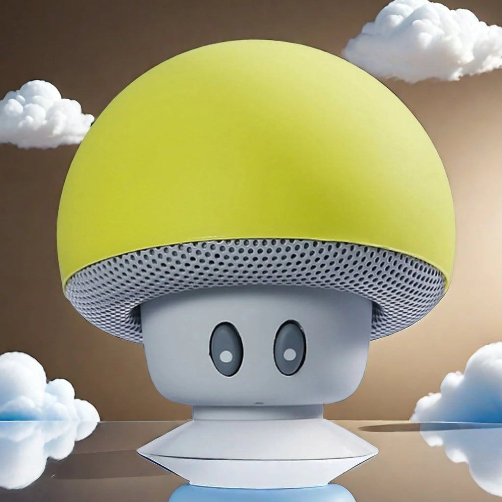 Mini Speaker,Portable Mushroom Subwoofer Speaker,with Bottom Suction Cup and Builtin Microphone for HandsFree Calling