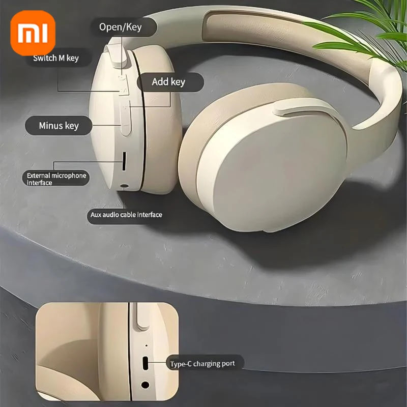 Xiaomi Fashion Wireless Bluetooth Headphones Ear HIFI Stereo Headsets True Sports With Earphones TF/AUX Music Player with Mic