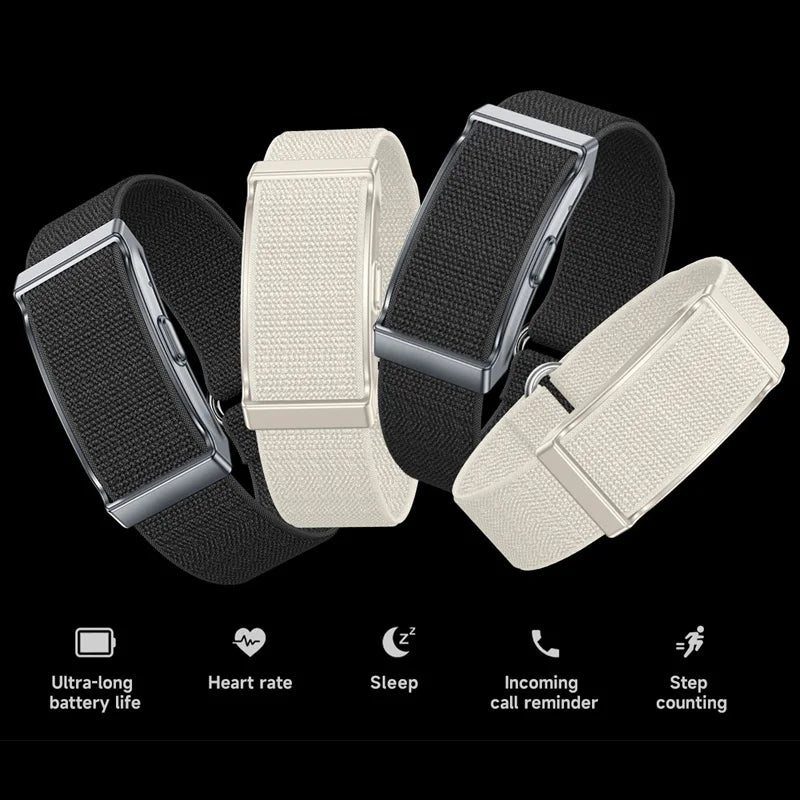 Smart Bracelet Dual PD Heart Rate Blood Oxygen Body Temperature Call Reminder Sleep Monitoring Sports Screenless Wristband 2025
