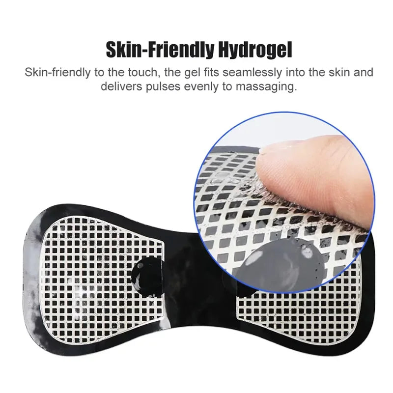 Smart EMS Neck Massager Mini Neck and Back Stimulator Massager Portable Gel Pad Sticker Thin