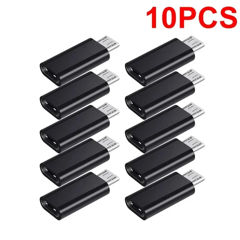 10-1Pcs Micro USB Female To Type C Male Adapter OTG Converter Micro-B To USB-C Connector Phone Charger Cable Adapter For Samsung