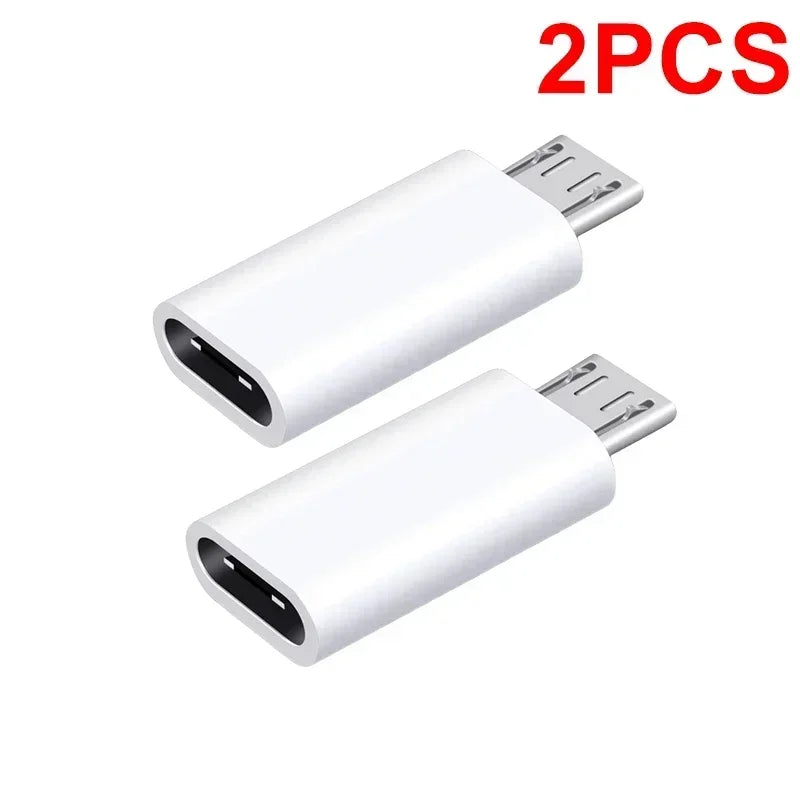 10-1Pcs Micro USB Female To Type C Male Adapter OTG Converter Micro-B To USB-C Connector Phone Charger Cable Adapter For Samsung