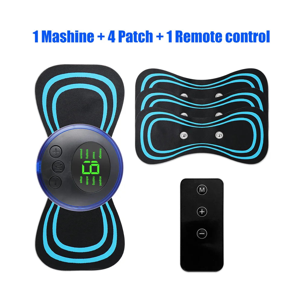 Portable Electric 8 Modes EMS Mini Neck Massager Shoulder Cervical Massage Muscle Stimulator Pain Relief Neck Back Relaxation