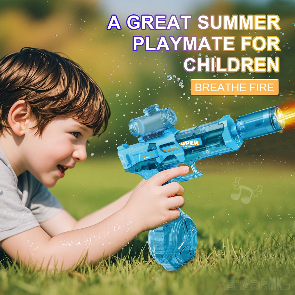 Children High Pressure Electric Water Gun Toys Summer Outdoor Beach Pool Garden Fight Games Kids Automatic Bursts Watergun Gifts