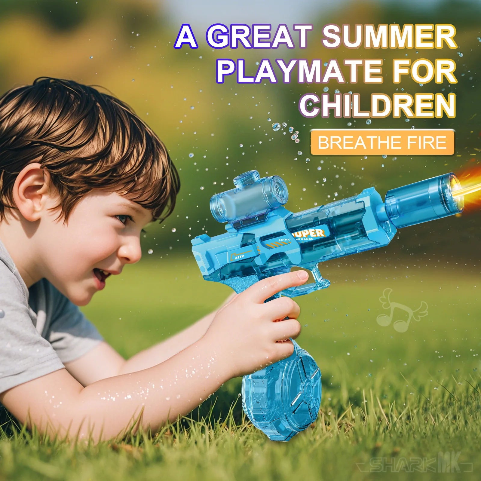 Children High Pressure Electric Water Gun Toys Summer Outdoor Beach Pool Garden Fight Games Kids Automatic Bursts Watergun Gifts