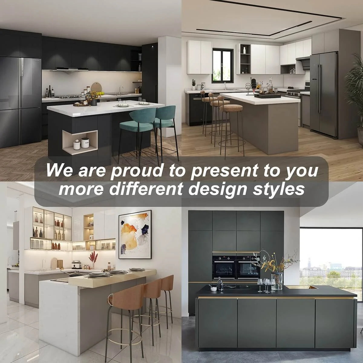 Cabinet, Solid Wood, Kitchen Cabinet, PVC Material, with Sink Design, Luxury Style, Popular Product