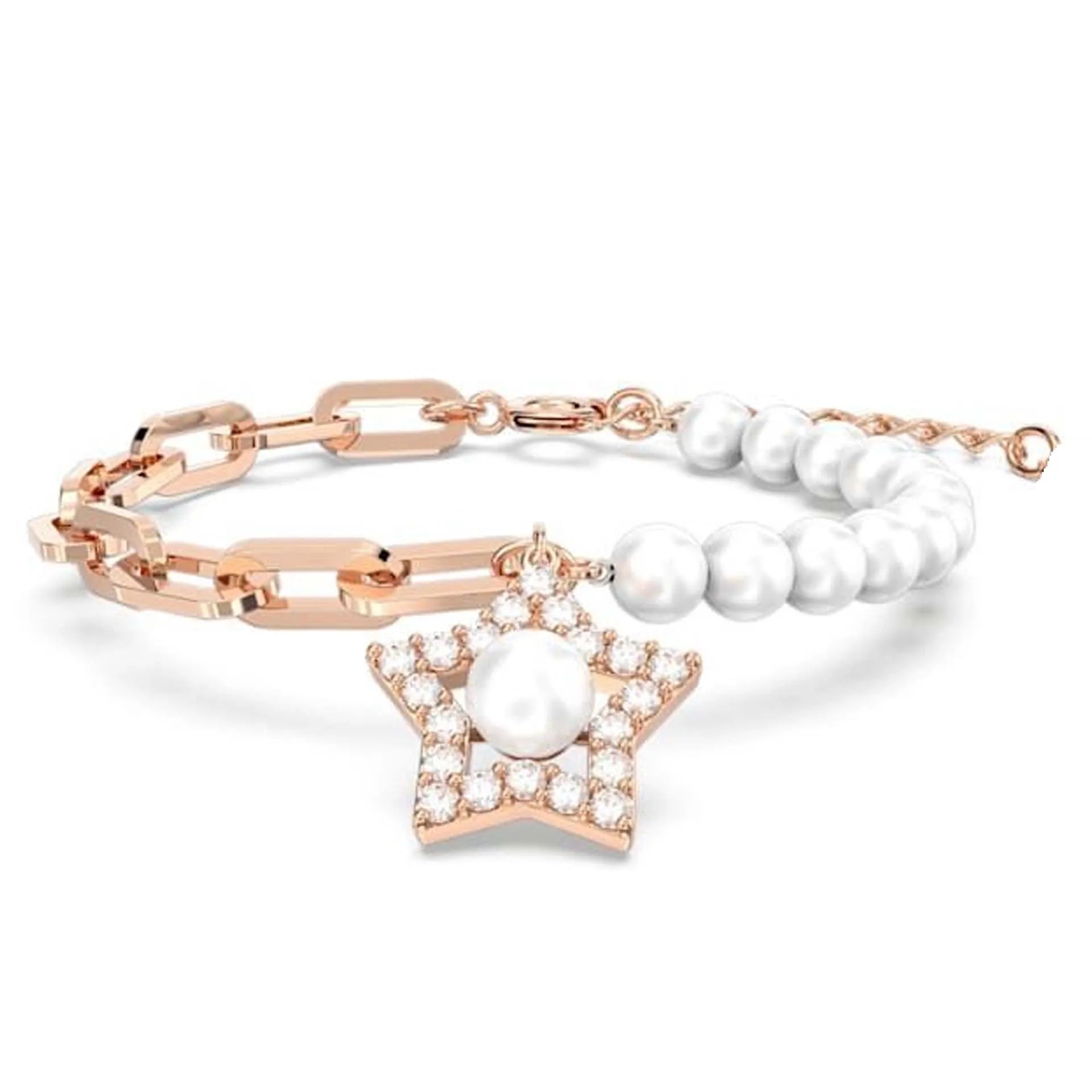 2025 New Fashion Women's Simple Round Ball Bracelet Austrian Crystal Small Pearl Invisible Magnetic Clasp Bracelet Romantic Gift