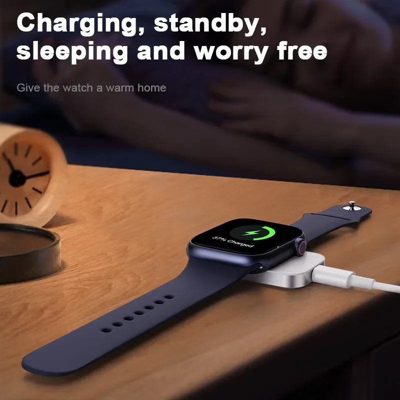 Wristwatch & Phone Wireless Charging Station - Portable Charger for Wristwatch and Mobile Phone