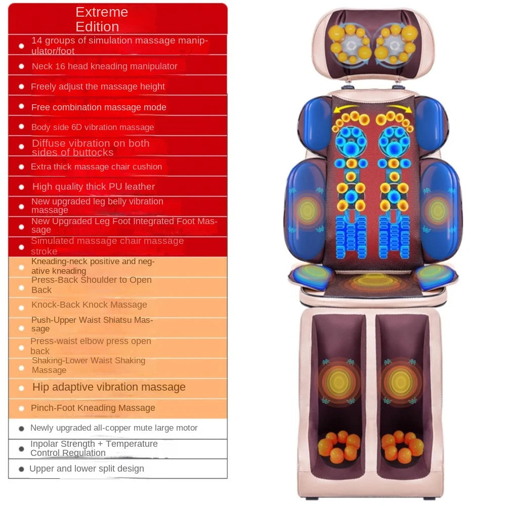 Shoulder and cervical vertebra massager instrument neck waist shoulder back lumbar functional whole body household chair cushion