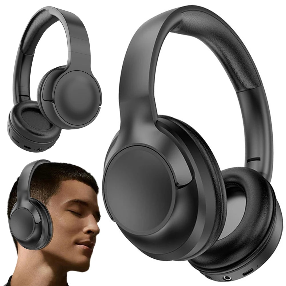 Wireless Bluetooth-Compatible Headphones Sports Gaming Headphones Deep Bass Stereo Sound Earphones for Travel Cellphone PC