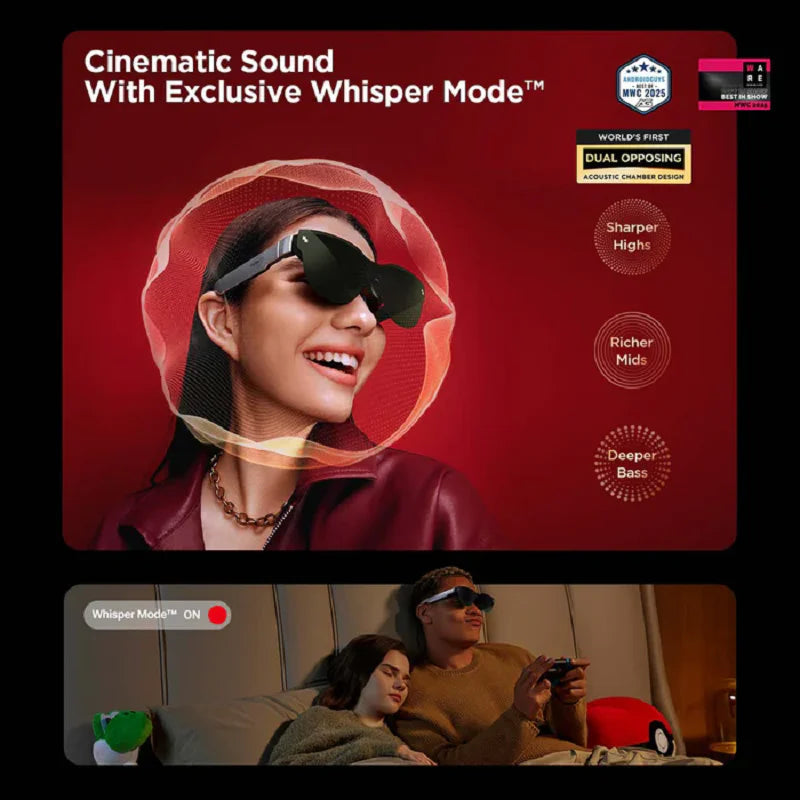 RayNeo Air 3S AR Glasses Micro OLED Screen Display 3D HD Private Cinema Pocket TV for Mobile Phone Computer Game Machine