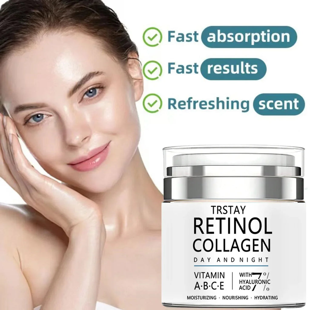 TRSTAY Retinol Collagen Cream - nourishes moisturizes, making the skin look more hydrated and smooth
