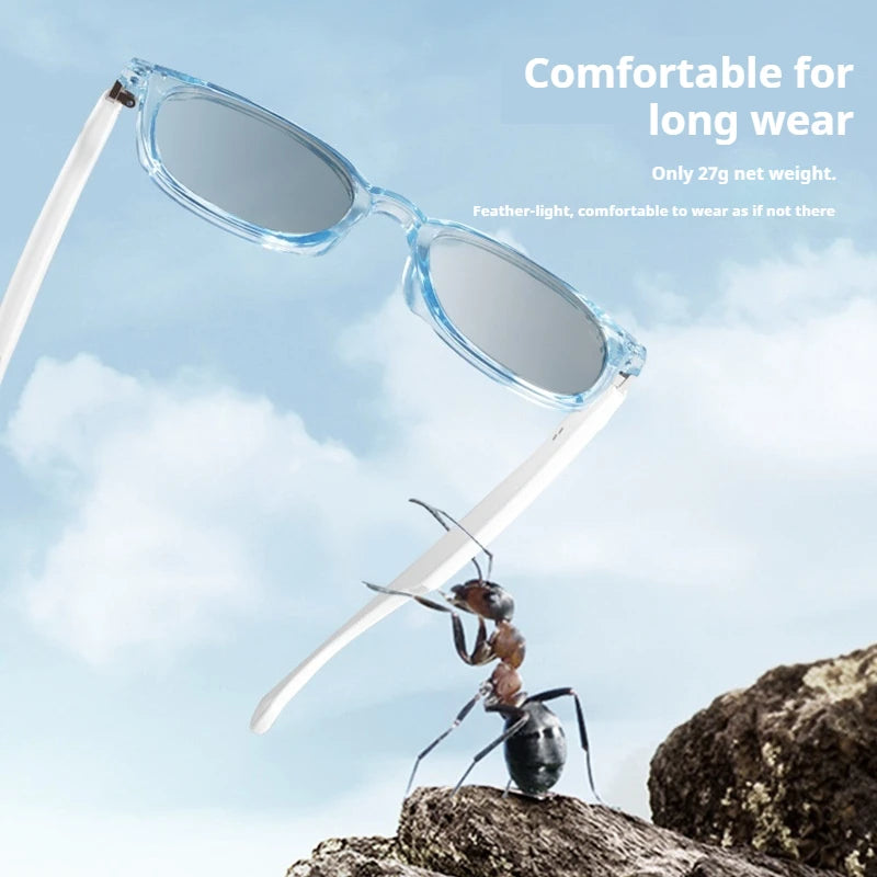 GS07 Smart Photochromic Bluetooth Glasses, 27g Lightweight & Stylish, Touch Control & HIFI Sound, Outdoor/Daily Use