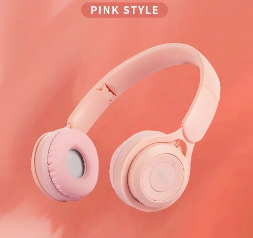 IGRARK Headband Bluetooth Headset Y08 Wireless Bluetooth Headset Portable Foldable Children Headset Yellow