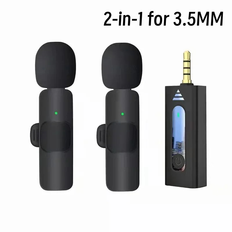 Wireless 3.5mm Lavalier Lapel Microphone Omnidirectional Condenser Mic for Camera Speaker Smartphone Recording Mic for YouTube