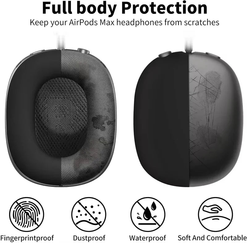 3 in 1 Soft Silicone Case for Airpods Max Cases Skin Protector Wireless Headphones Covers Shockproof Earphone Covers Accessories