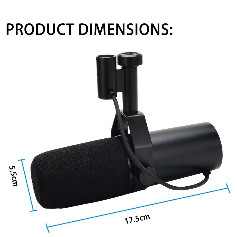SM7B microphone -  microphone for podcast recording, computer game microphone, and streaming voice dynamic recording studio