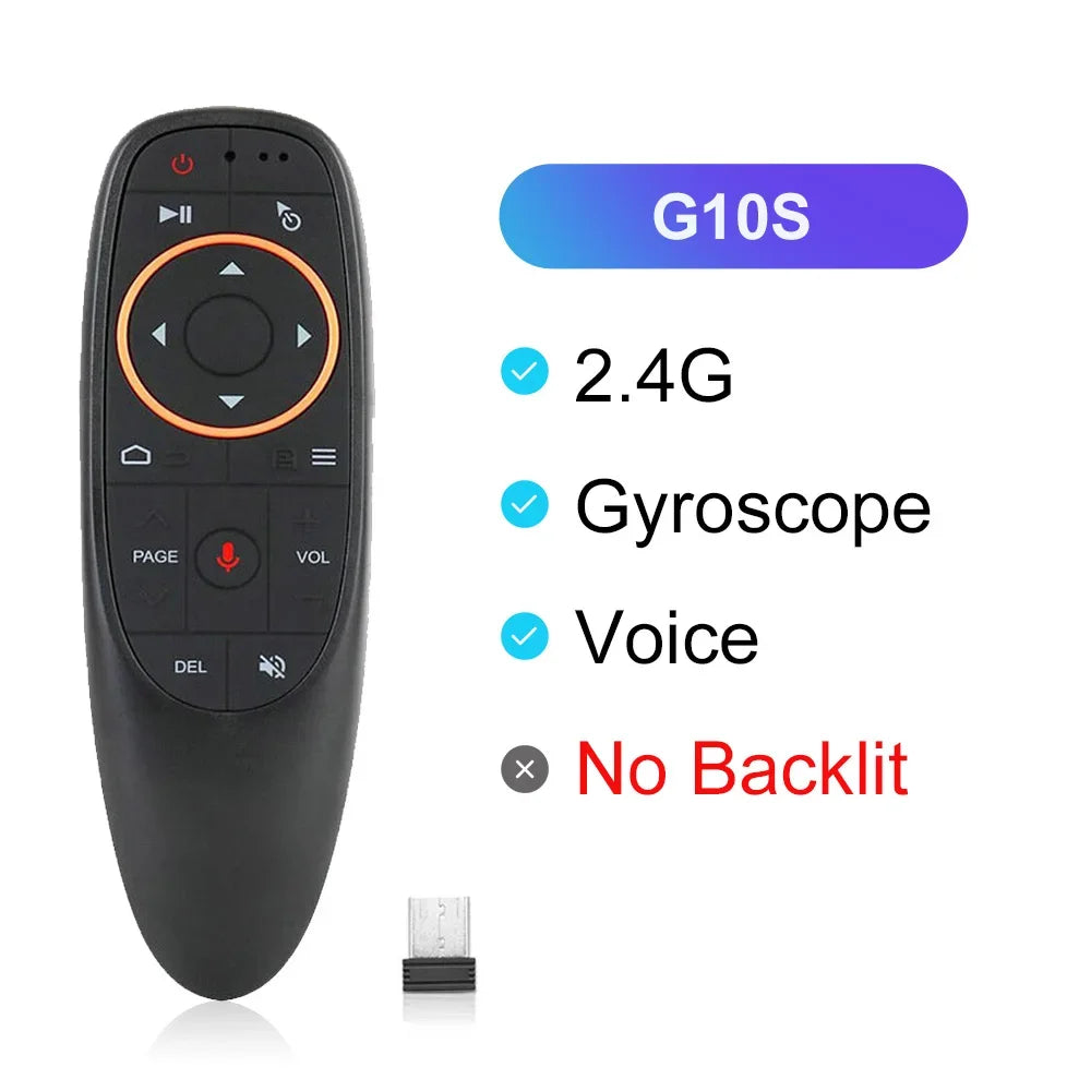 G10S 2.4G Wireless Air Mouse G10S PRO Voice Remote Control Gyroscope IR Learning G10SPRO BT For Android TV Box