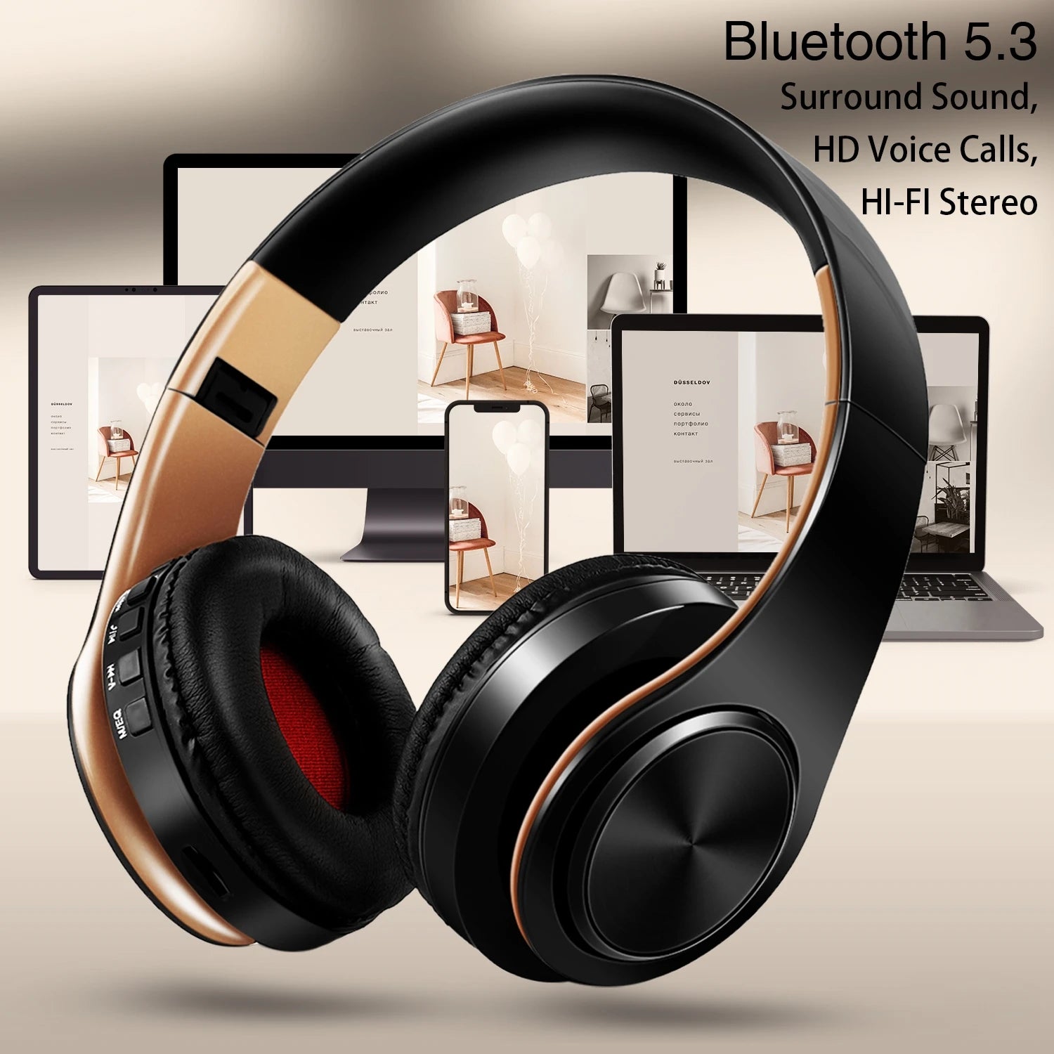 New Arrival Colors Wireless Bluetooth Headphone Stereo Headset Music Headset Over the Earphone with Mic for Iphone Sumsamg