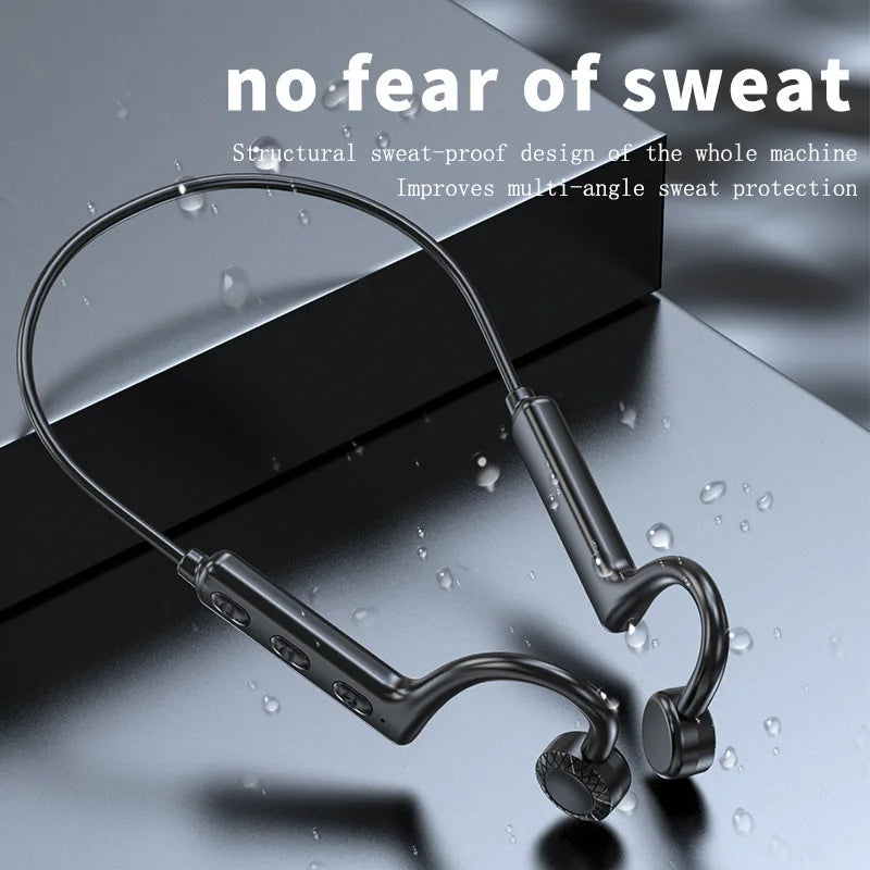 Bluetooth Headsets Wireless Headphones Sound Conduction Headphone Earphones Earbuds with Mic Long Battery Life