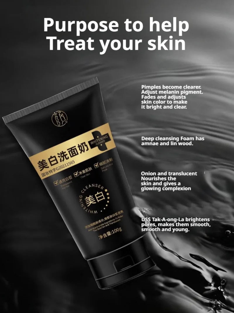 Niacinamide Whitening Facial Cleanser Shrink Pores Deep Cleaning Brightening Cleanser Oil Control Hydrating Face Wash Cleanser