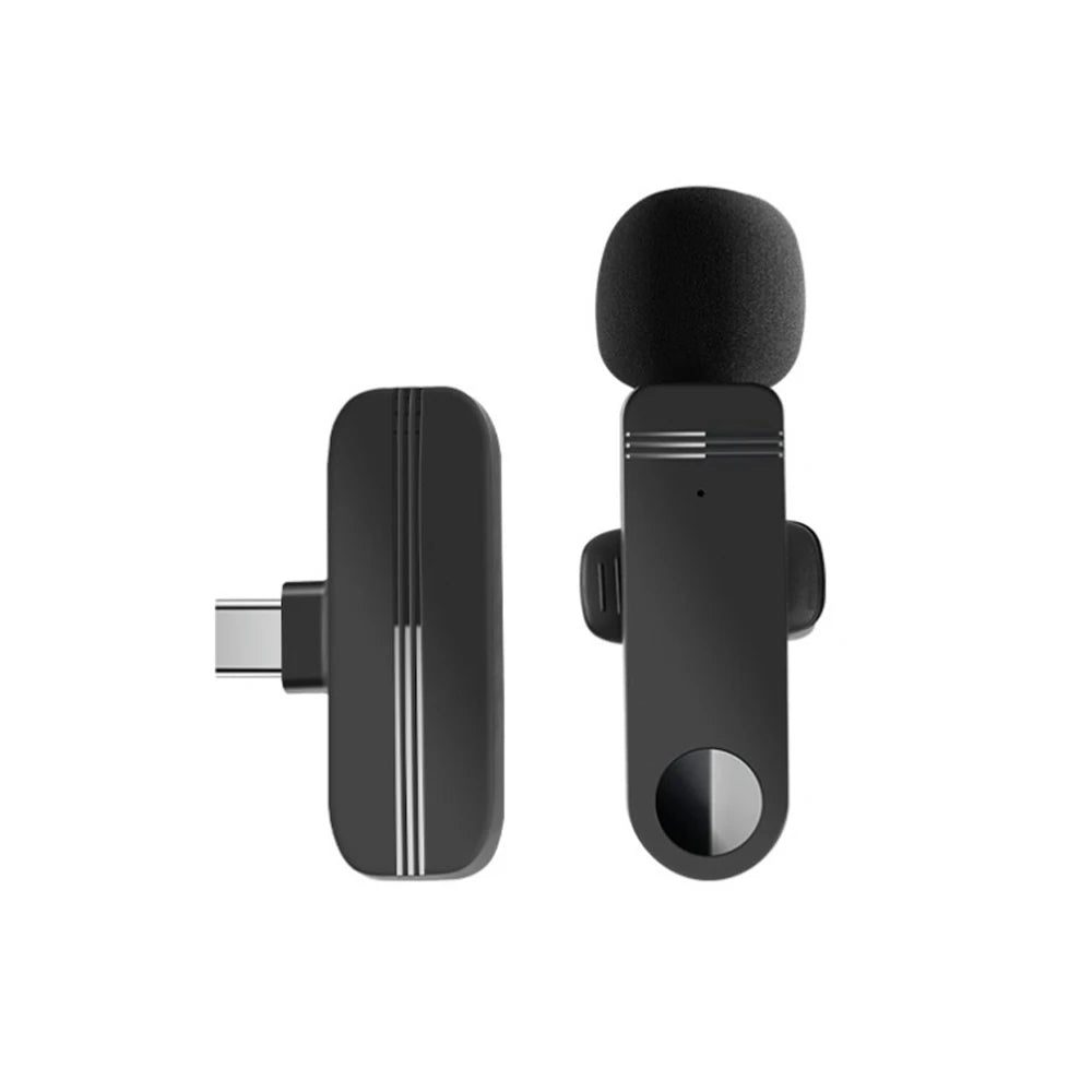 Wireless Lavalier Microphone 2.4G Wireless Microphone Audio Video Recording Mic for Live Broadcast Guide System Gaming Phone