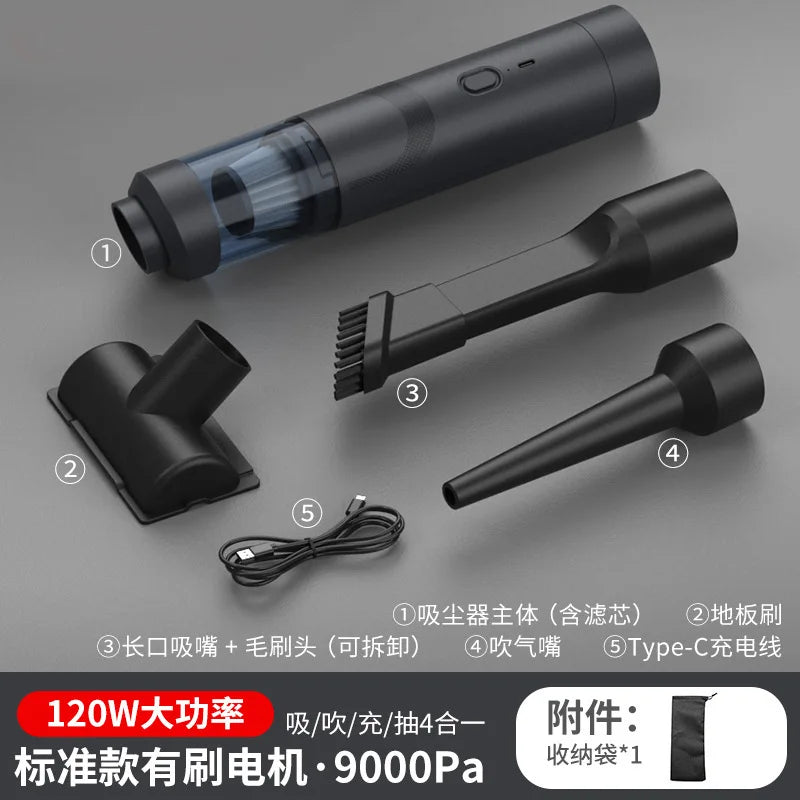 Portable Cordless Handheld Vacuum Cleaner Powerful Suction Car Dust Buster for Quick Cleaning Auto Interior Detailing Tool