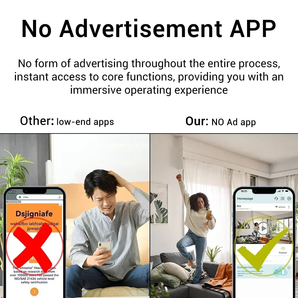 5MP HD PTZ Camera Wifi Wireless 4X Zoom Intelligent Color Night Vision Security Surveillance Humanoid Tracking No Ad APP Alarm