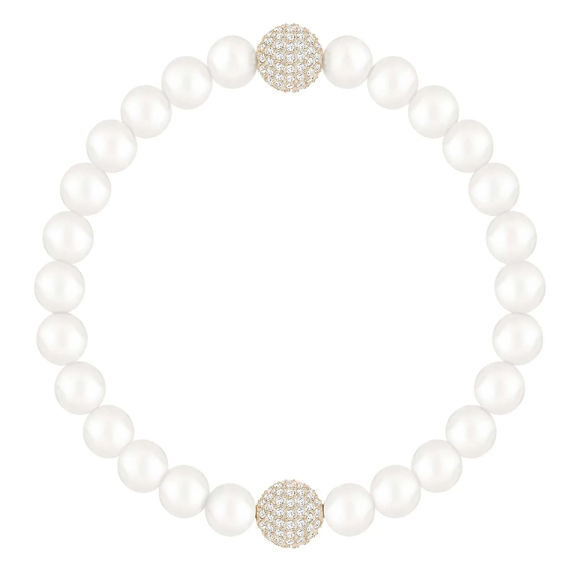 2025 New Fashion Women's Simple Round Ball Bracelet Austrian Crystal Small Pearl Invisible Magnetic Clasp Bracelet Romantic Gift