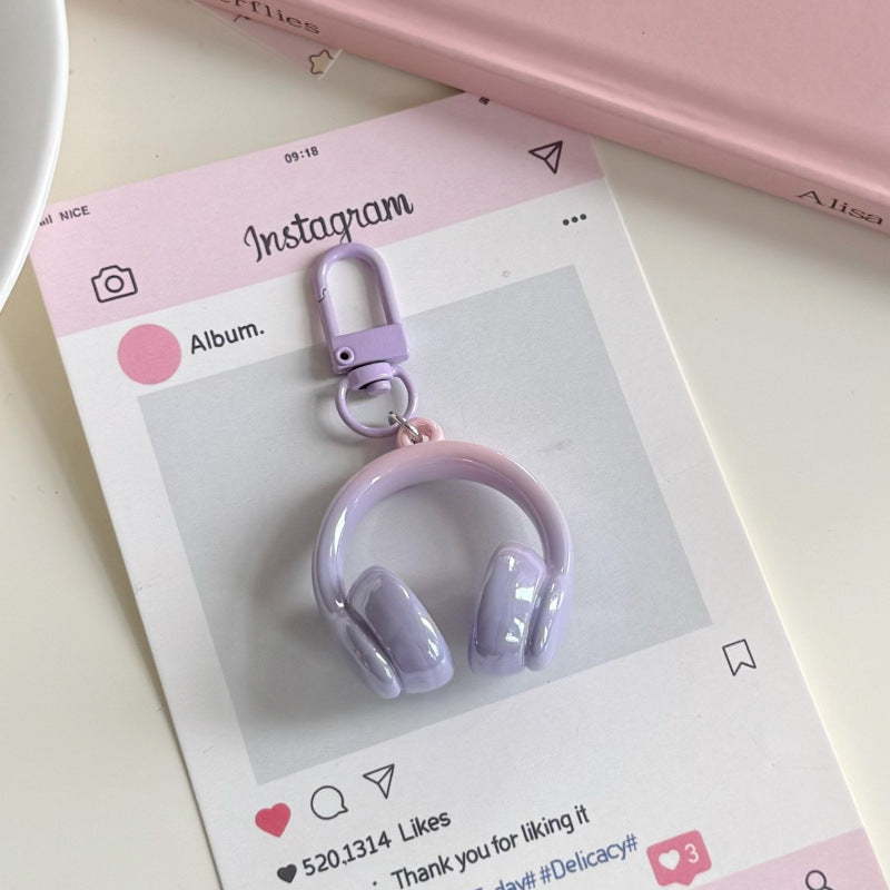 Personalized Small Earphone Pendant Mobile Phone Charm Keychain